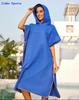 Microfiber-Hooded-Poncho-Beach-Towels customized logo and size